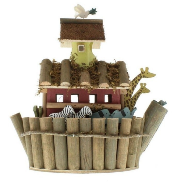 Noah's Ark Wooden Birdhouse For Finch, Sparrow, Wren, Bluebird, Martin Etc...