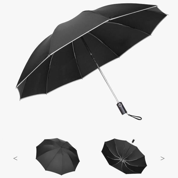 Foldable Reversible Automatic Umbrella (Reflective Strips)
