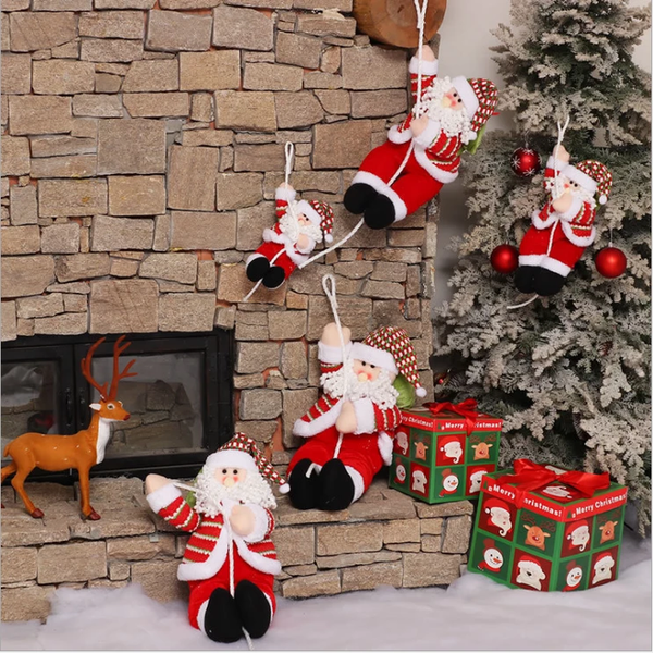 Santa Claus Climbs The Rope