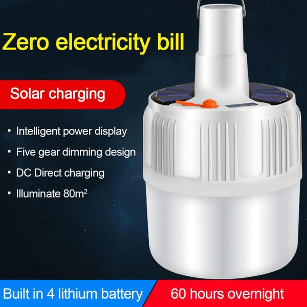 Solar Rechargeable LED Bulb Lamp