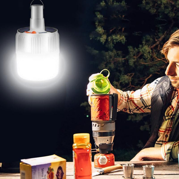 Solar Rechargeable LED Bulb Lamp