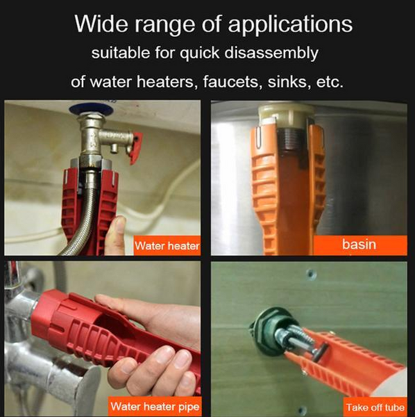 Bathroom Wrench Plumbing Installation Tool Multifunctional Household Faucet Sink Repair Disassembly Tool