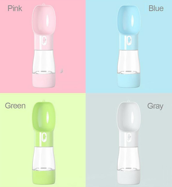 Portable Pet Bottle Water Cup Food Container Sealing Ring Design For Walking And Traveling