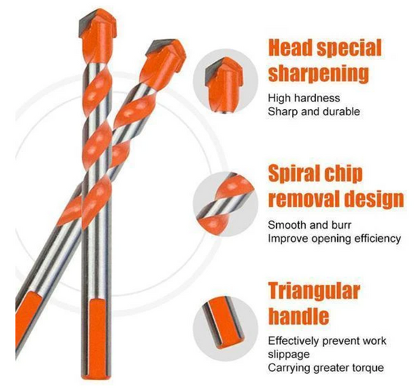 Multifunctional Drill Bits 5 Pc, Ceramic Glass