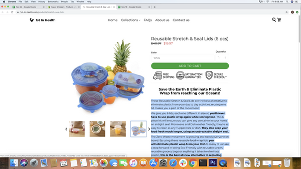 Reusable Stretch & Seal Lids (6 pcs)
