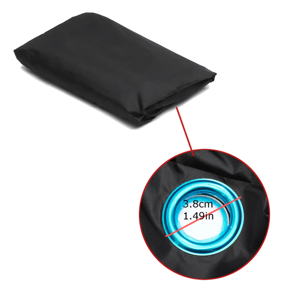 Waterproof Motorcycle Cover Outdoor with Anti-Theft Lock Hole - Black