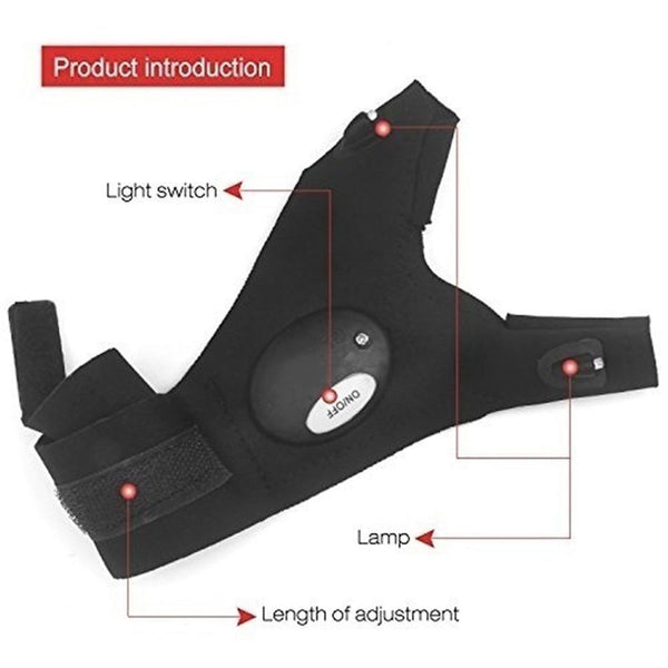 Waterproof LED Flashlight Torch Glove