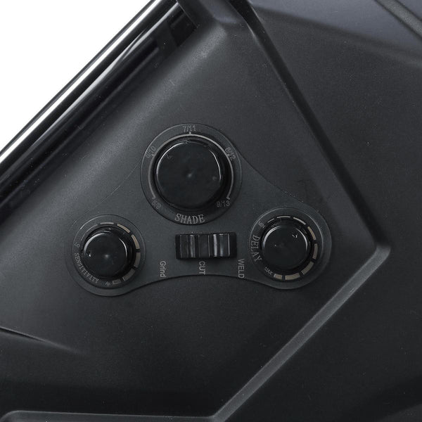 Solar Auto-Darkening Welding Helmet With Big View Area 4 Sensors External Adjustment Arc Tig Mig DIN5-DIN13