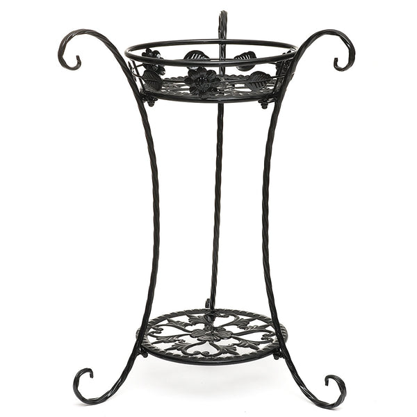 Garden Balcony Indoor Wrought Iron Flower Pot Stand Plants Shelf Rack Holder Shelves