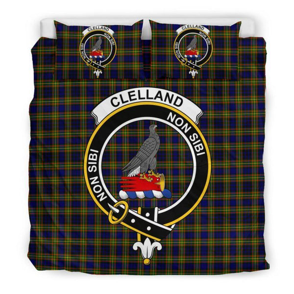 Clelland Modern Clan Badge Tartan Bedding Set K5