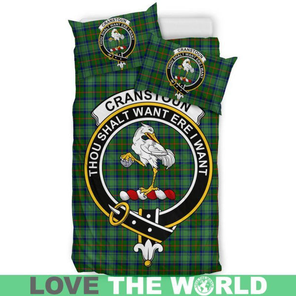 Cranstoun Modern Clan Badge Tartan Bedding Set K5