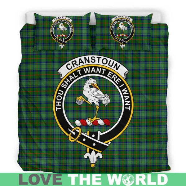 Cranstoun Modern Clan Badge Tartan Bedding Set K5