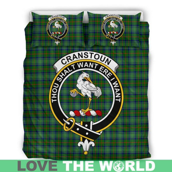 Cranstoun Modern Clan Badge Tartan Bedding Set K5