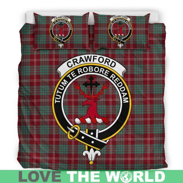 Crawford Modern Clan Badge Tartan Bedding Set K5
