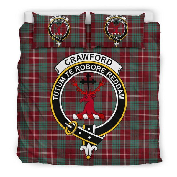 Crawford Modern Clan Badge Tartan Bedding Set K5