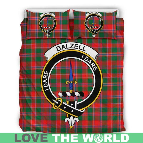 Dalziel Modern Clan Badge Tartan Bedding Set K7