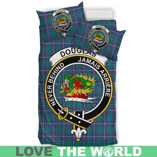 Douglas Modern Clan Badge Tartan Bedding Set K7