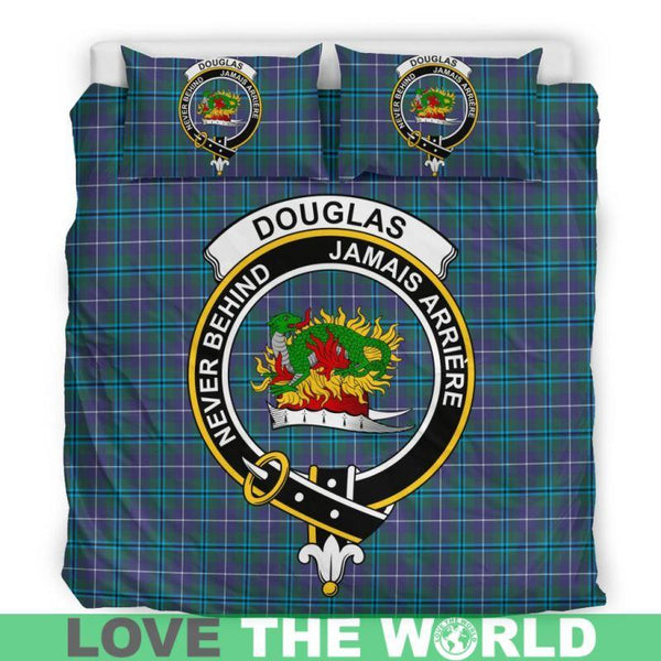 Douglas Modern Clan Badge Tartan Bedding Set K7