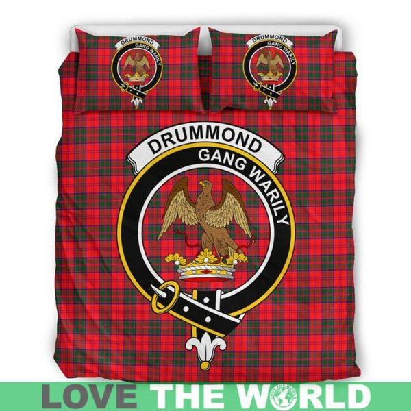 Drummond Modern Clan Badge Tartan Bedding Set K7