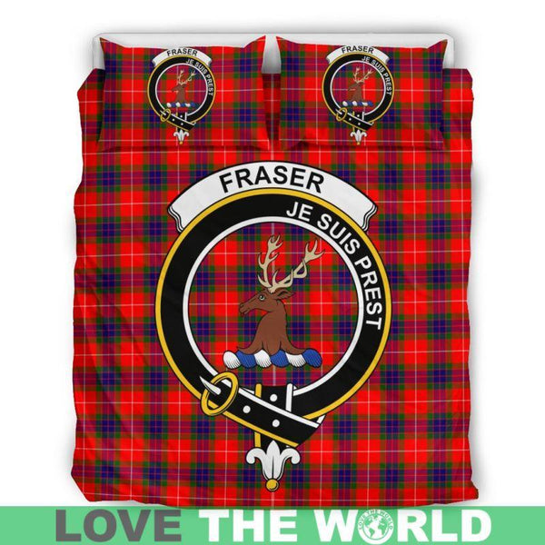 Fraser Of Lovat Modern Clan Badge Tartan Bedding Set K7