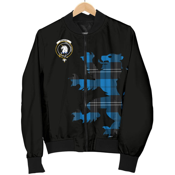 Ramsay Tartan Lion And Thistle Bomber Jacket For Men Th8
