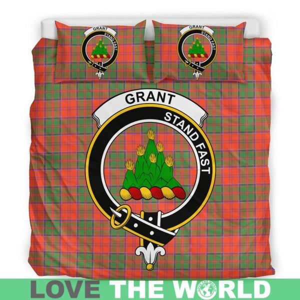 Grant Ancient Clan Badge Tartan Bedding Set K7