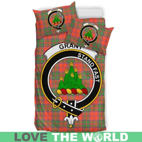 Grant Ancient Clan Badge Tartan Bedding Set K7