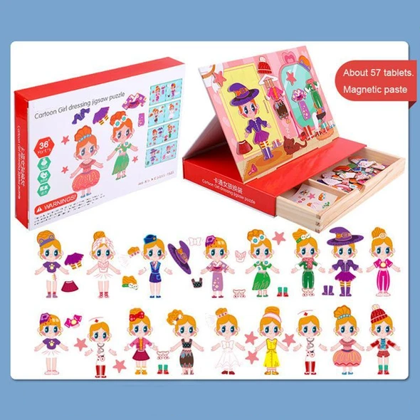 Dress Up & Learn - 3D Magnetic Puzzle Set