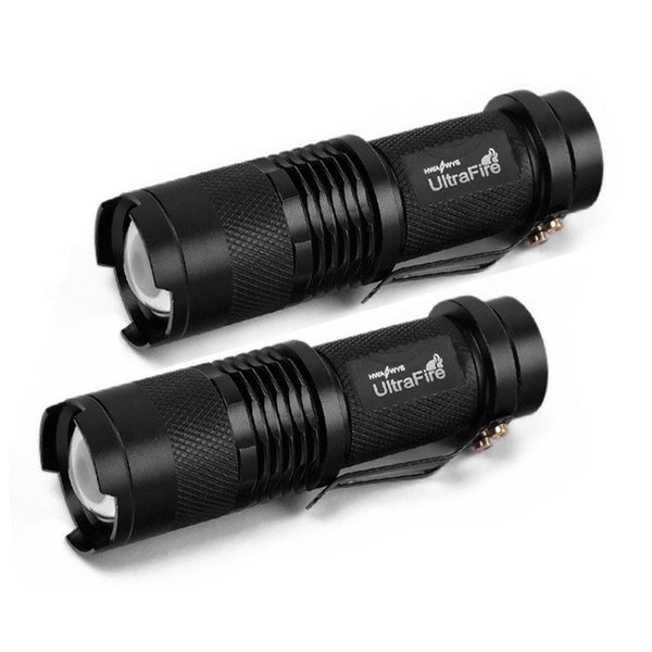 Mini 2000 Lumen Cree LED Tac Light Flashlight Zoomable  3  Mode Torch - Get  2 for Only $15.95