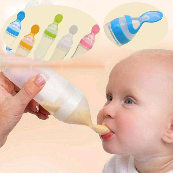 Baby Bottle Feeder with Dispensing Spoon