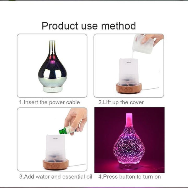 3D Fireworks Humidifier & Oil Diffuser