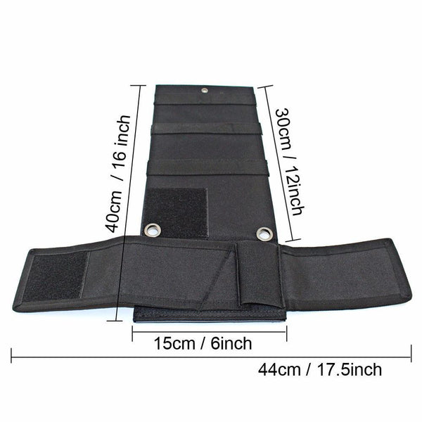 Under Mattress  Bedside Handgun Holster Adjustable with Flashlight and Magazine Loops -Fits Most Handguns
