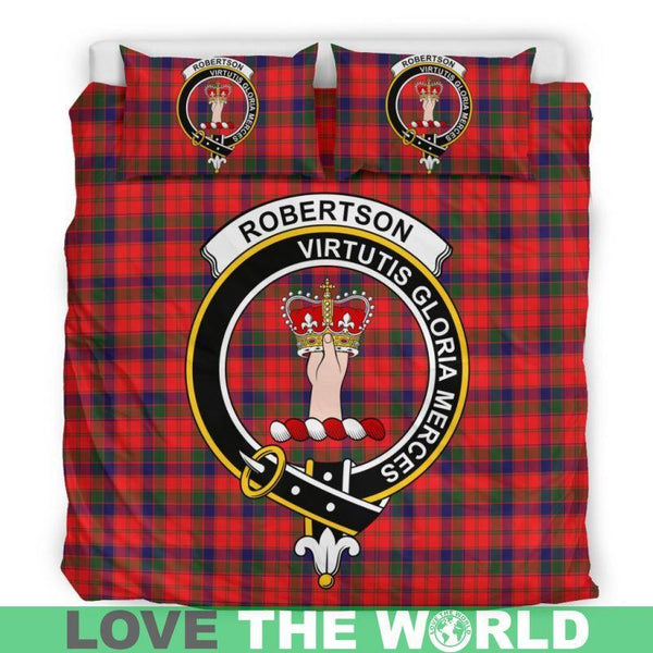 Robertson Modern Clan Badge Tartan Bedding Set K7