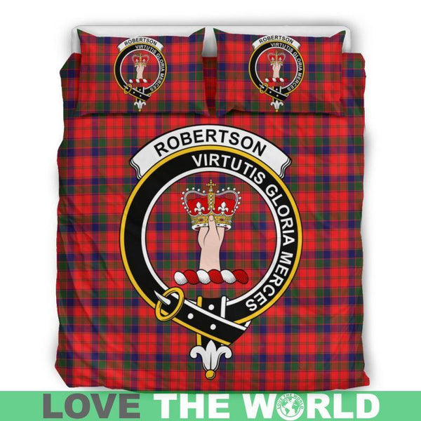 Robertson Modern Clan Badge Tartan Bedding Set K7