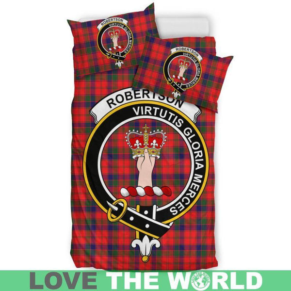 Robertson Modern Clan Badge Tartan Bedding Set K7