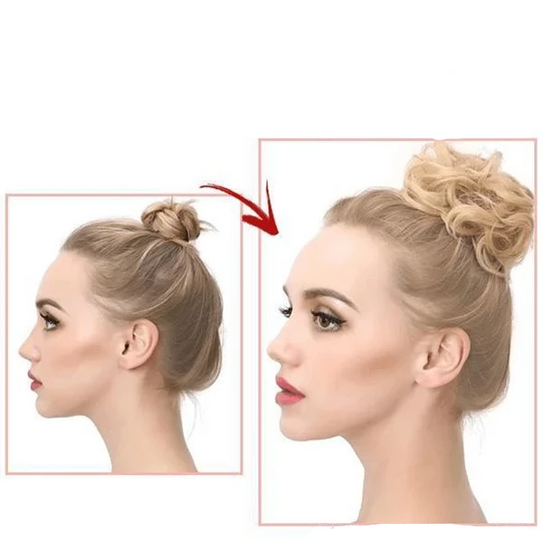 Messy Out-Of-Bed Rose Bun Scrunchie