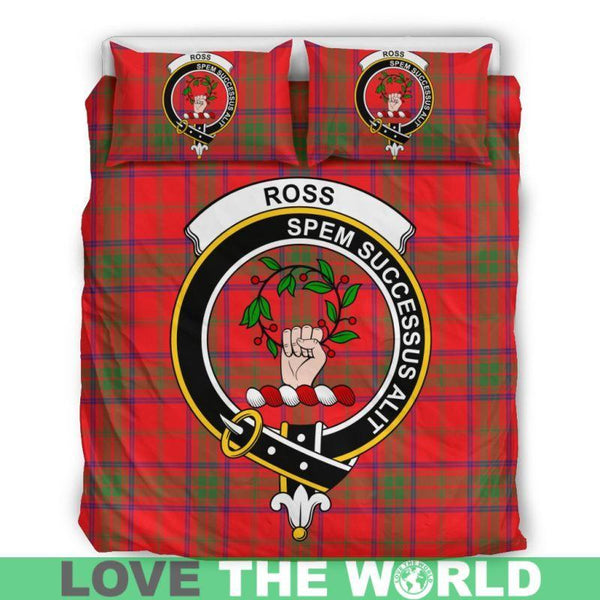Ross Modern Clan Badge Tartan Bedding Set K7
