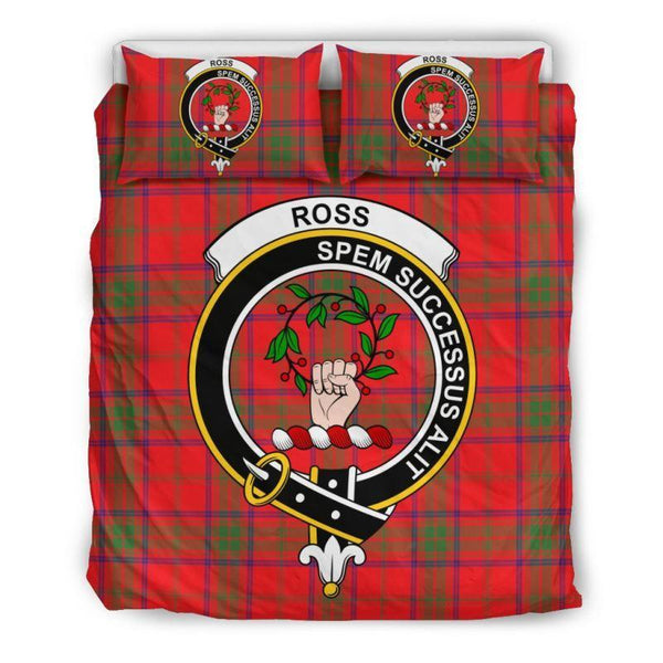 Ross Modern Clan Badge Tartan Bedding Set K7
