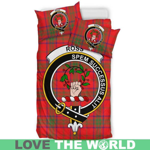 Ross Modern Clan Badge Tartan Bedding Set K7