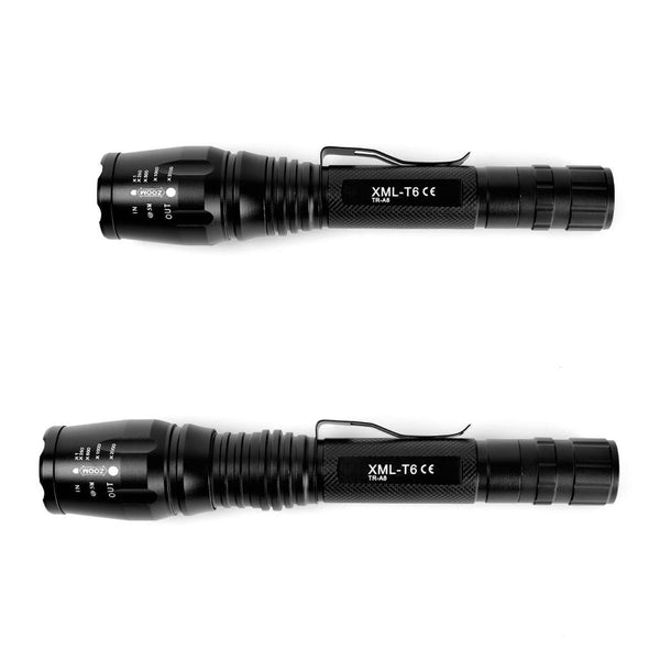Police Military 1200 Lumen 5 Mode LED Flashlight w Batteries and Chargers- Get 2 for Only $29.95