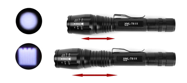 Police Military 1200 Lumen 5 Mode LED Flashlight w Batteries and Chargers- Get 2 for Only $29.95