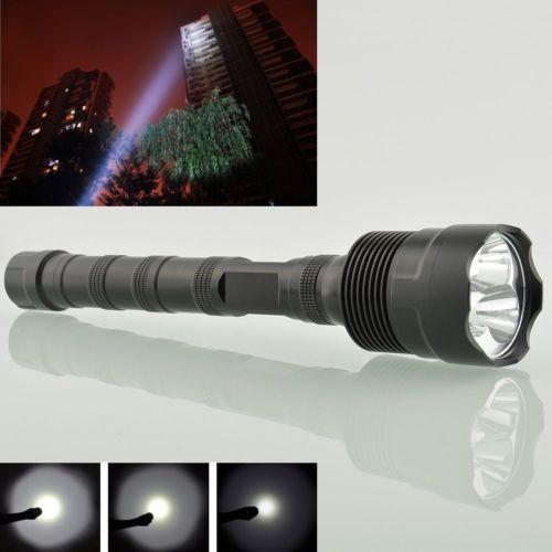 Super Bright Tactical CREE XML 12x T6 LED Flashlight + 3x 18650 Battery+ Charger