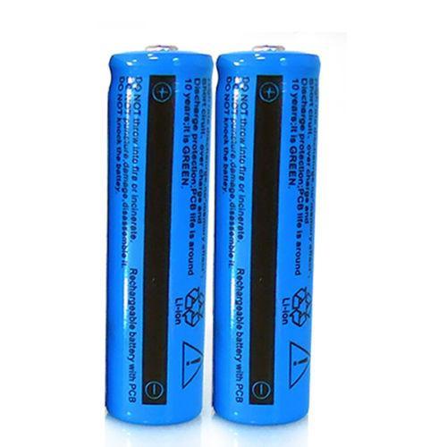 4 PCS 18650 3.7V 5000mAH Rechargeable Blue Li-ion Battery For LED Flashlight