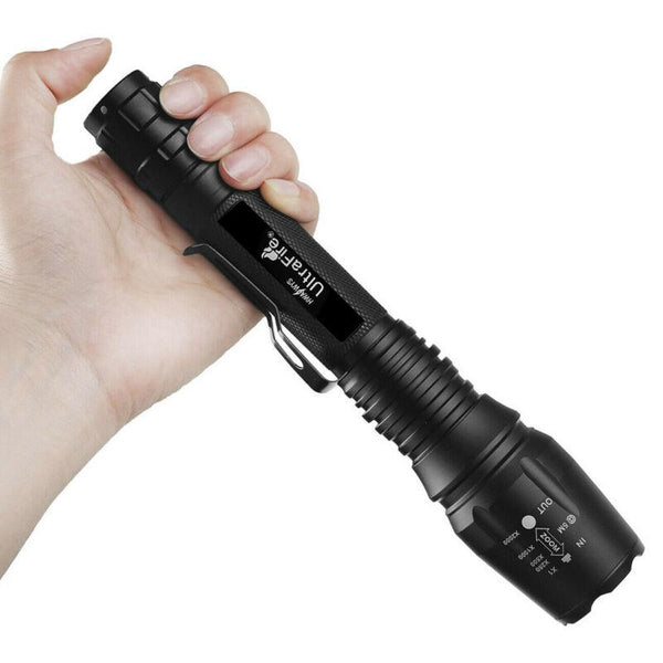 2 x Tactical 1500 Lumens 5 Modes T6 LED Flashlight +18650 Battery+ Charger