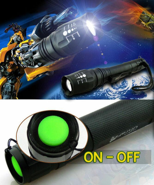 2 x Tactical 1500 Lumens 5 Modes T6 LED Flashlight +18650 Battery+ Charger