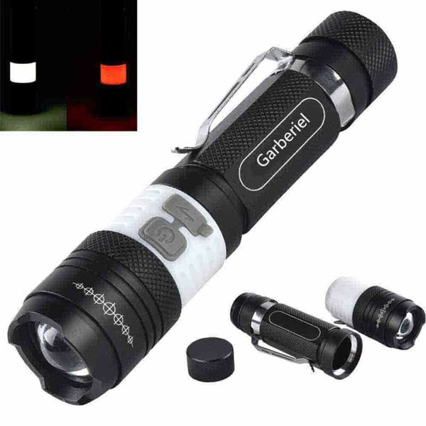 Ultrabright LED T6 Zoomable USB Rechargeable Flashlight Torch +18650 + Charger