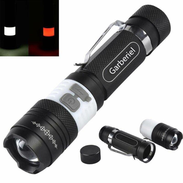 Ultrabright LED T6 Zoomable USB Rechargeable Flashlight Torch +18650 + Charger