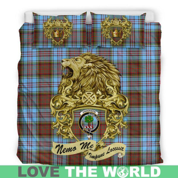 Scotland Lion Anderson Ancient Tartan Bedding Set K7