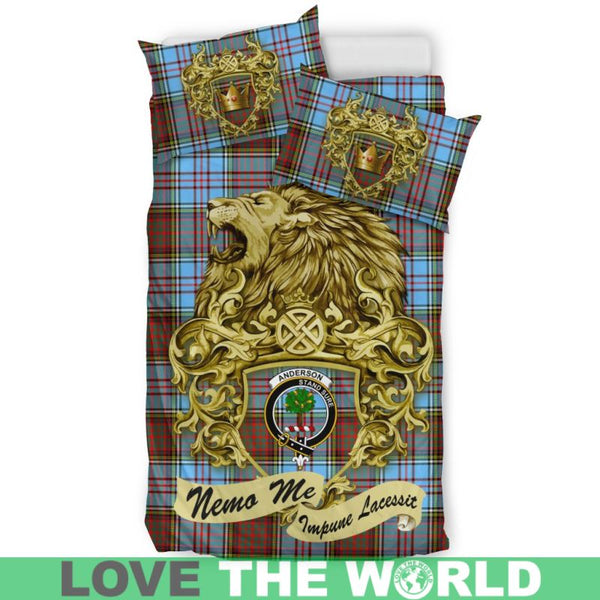 Scotland Lion Anderson Ancient Tartan Bedding Set K7