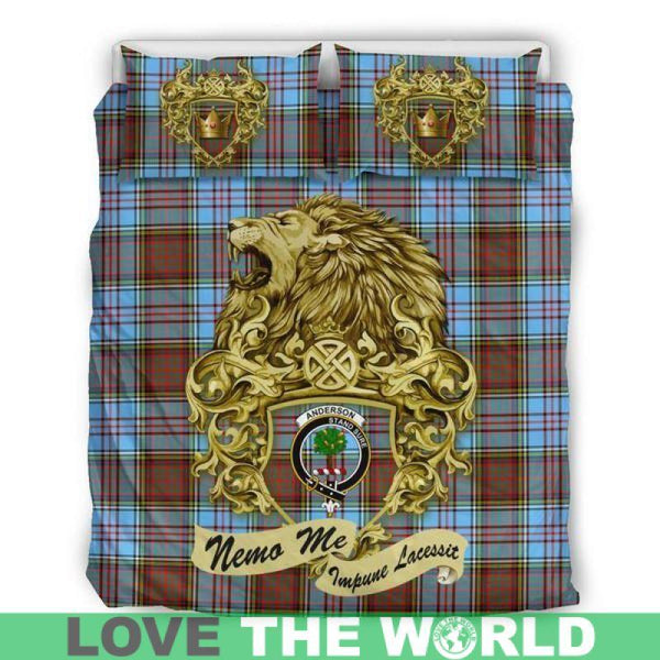 Scotland Lion Anderson Ancient Tartan Bedding Set K7